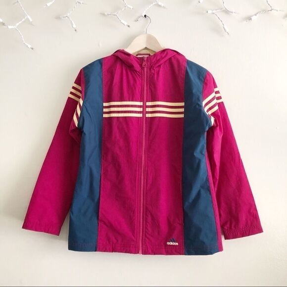 Vintage Adidas Girls Youth Full Zip hooded jacket - Picture 1 of 8